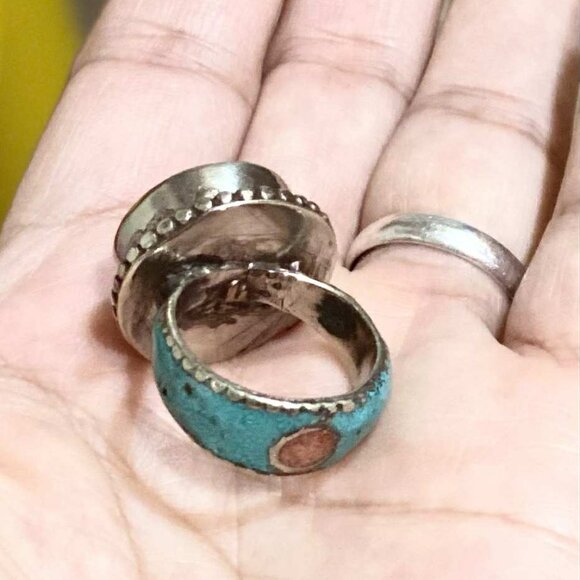 Turquoise Statement Ring – Size 8 - Picture 5 of 8